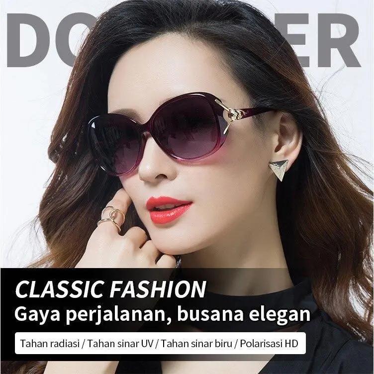 Sunglass Polarisasi HD Tahan Sinar UV Kacamata Wanita Fotosensitif Anti Radiasi Kaca Mata Pelindung kacamata hitam kece