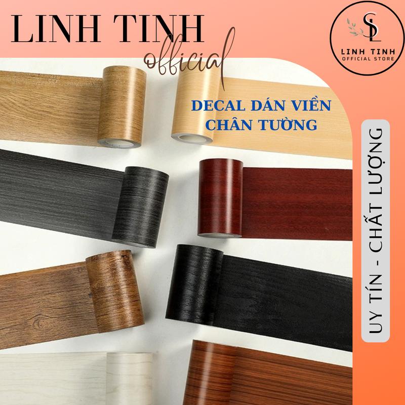 10cmx10m Decal dán viền chân tường vân gỗ đẹp vân 3D - Giấy dán ốp chân tường viền cửa kính cửa sổ - Dán Viền tường sẵn keo kích thước chuẩn Decor trang trí nhà đẹp