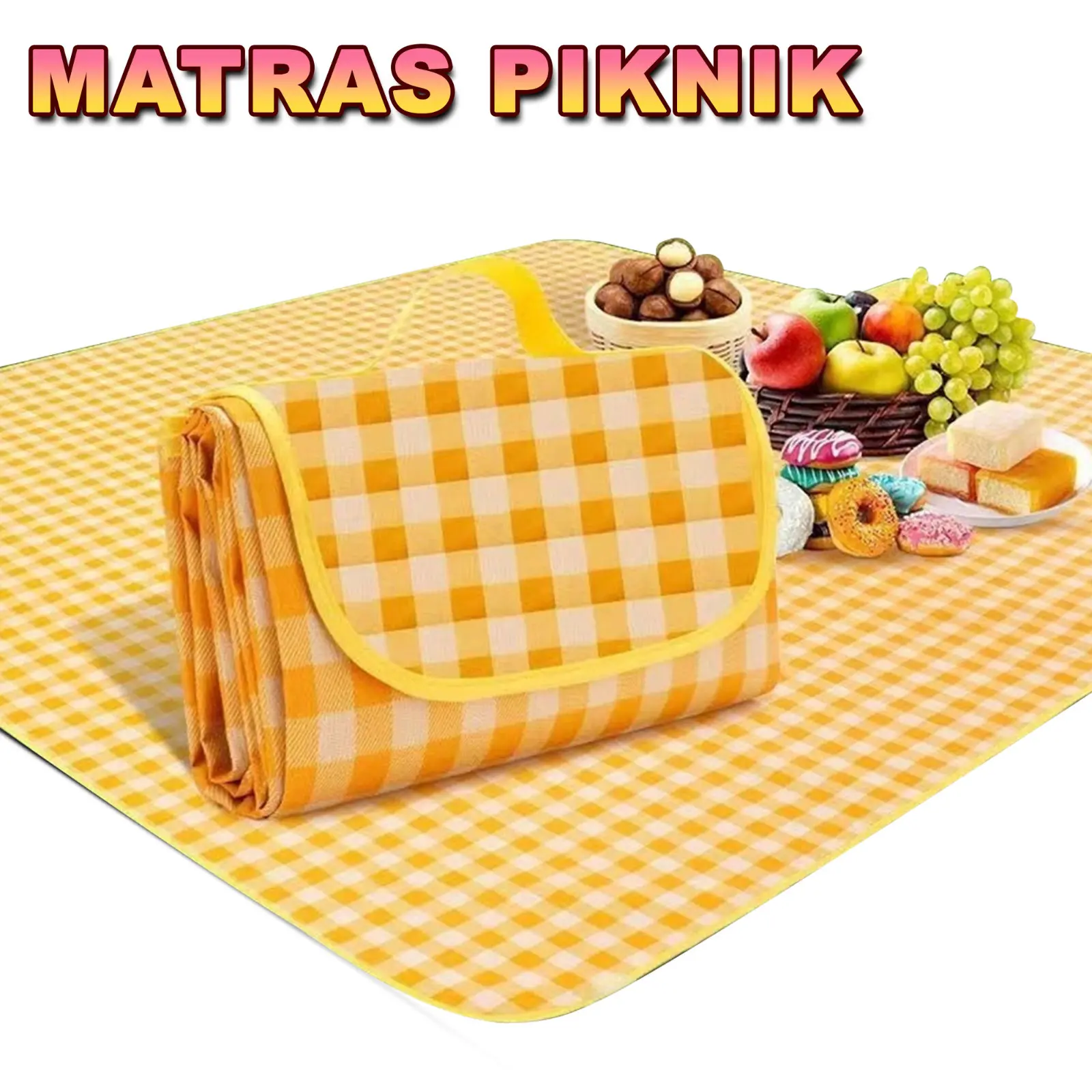 Matras Piknik Waterproof 3 Size Tikar Piknik Lipat Portable Tikar Alas Duduk Outdoor Terbaru -ZB-5 Camping Karpet