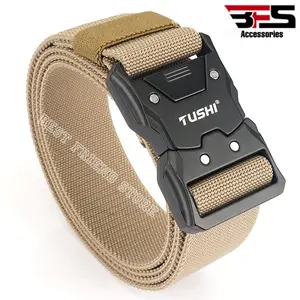 Ikat Pinggang Pria Terbaru Sabuk 120cm Nilon Gesper Pelepasan Cepat Gesper Magnetik Besi Cocok Untuk Segala Kegiatan Import Kolam Sabuk Taktis Militer
