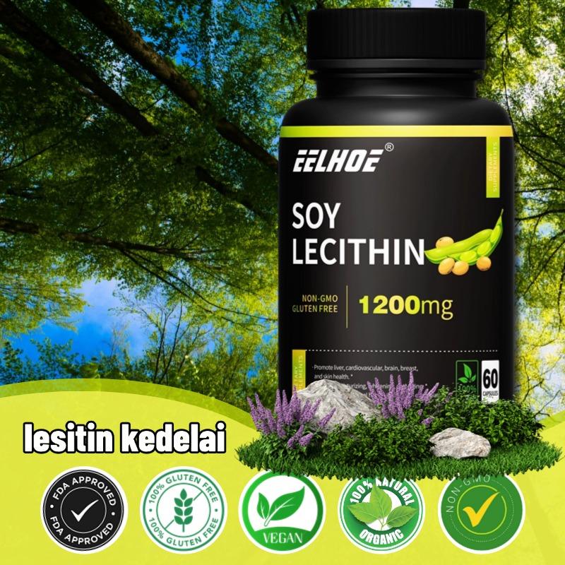 Lesitin Kedelai 1200mg – Mendukung kesehatan hati, jantung, otak, dan kulit, serta meningkatkan daya tahan tubuh.