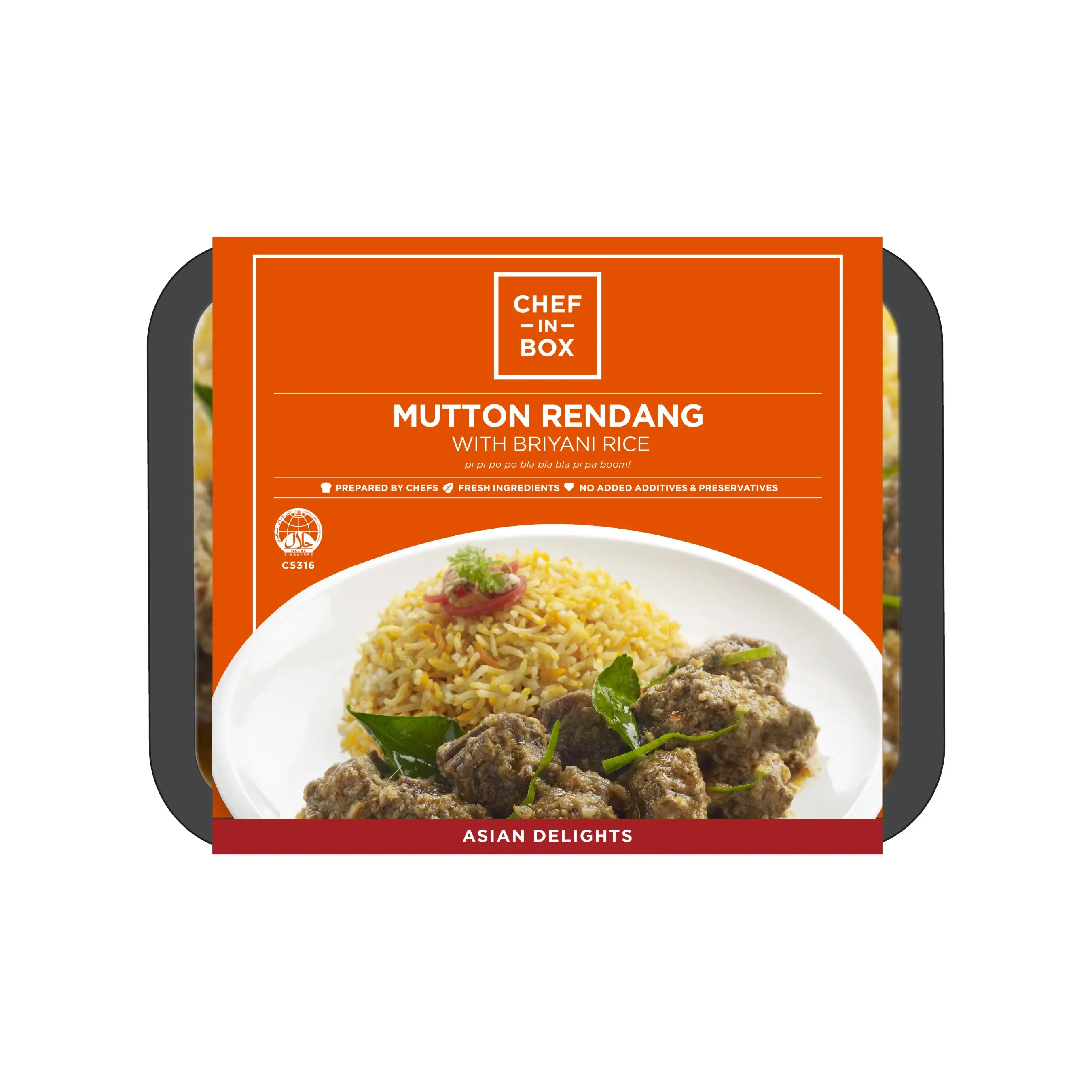 Chef-in-Box Mutton Rendang with Briyani Rice
