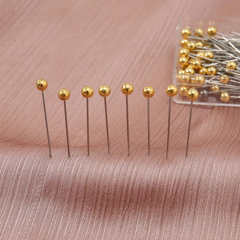 LMLAVEN 100Pcs/Box Muslim Hijab Pins Metal Pearlescent Color  hijab accessories Women Scarf Brooch Pins Safety Silk Pins