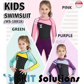 KIDS Thick Swimsuit  WS-18818 Long Sleeve Swimming Costume Wear Suit Diving  Swim Clothes Boy and Girl