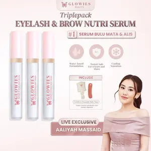 Glowies Triplepack Serum Bulu Mata 3 Pcs Serum Bulu Mata dan Alis Eyelash 4 ml Water Based Serum Membantu Menumbuhkan Bulu Mata Memanjangkan dan Merawat Bulu Mata & Alis with Rosemary Oil Castor Oil Lavender Oil Ginseng Extract