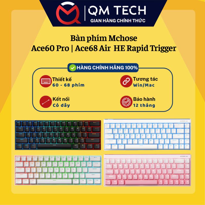 Bàn phím cơ chơi game Rapid Trigger Mchose Ace68 Air He - QMTECH STORE