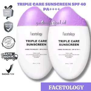 SUNSCREEN FACETOLOGY TRIPLE CARE SUNSCREEN FACETOLOGY SUNSCREEN 40ML Mencerahkan