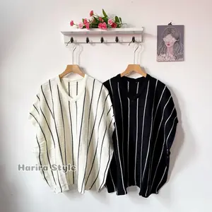Fika Vest Rompi Rajut Oversize Motif Garis from Harira Style