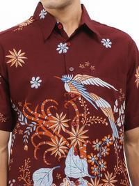 Gambar Arjuna Weda Hem Batik Premium Pria Motif Sawat Manuk - Body Fit | Bahan Katun | Lapis Trikot Lengan Pendek | Kancing Depan | Kerah Kemeja | Kantong Depan - Merah Tua, S dari Batik ArjunaWeda Kota Administrasi Jakarta Timur 4 Tokopedia