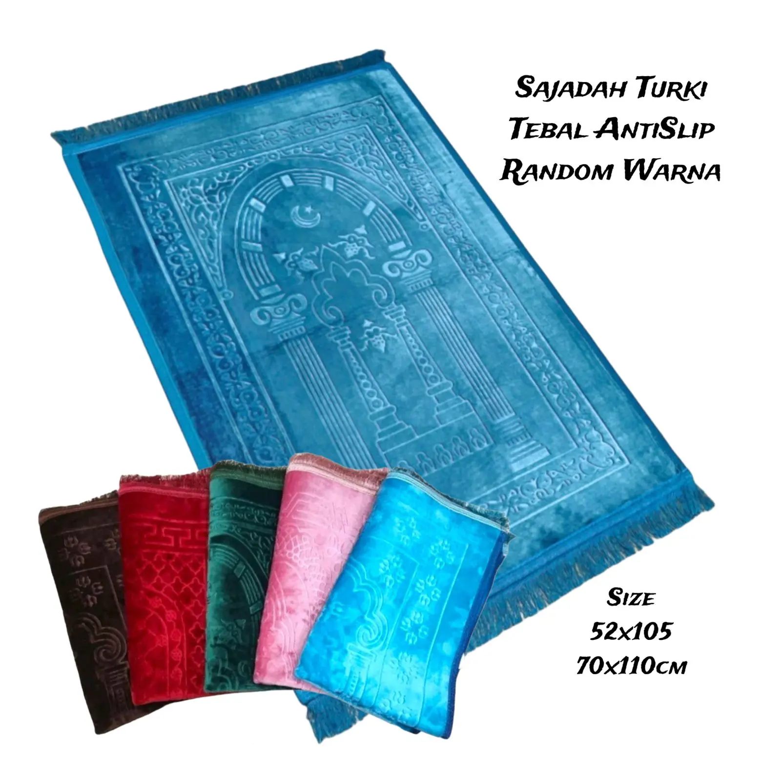 Sajadah Turki Turkey Printing Antislip Sejadah Tebal Premium
