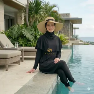 SYAMAOFFICIAL - Baju Renang Muslimah Stella - UV PROTECTION - Baju dan celana dijahit menyatu
