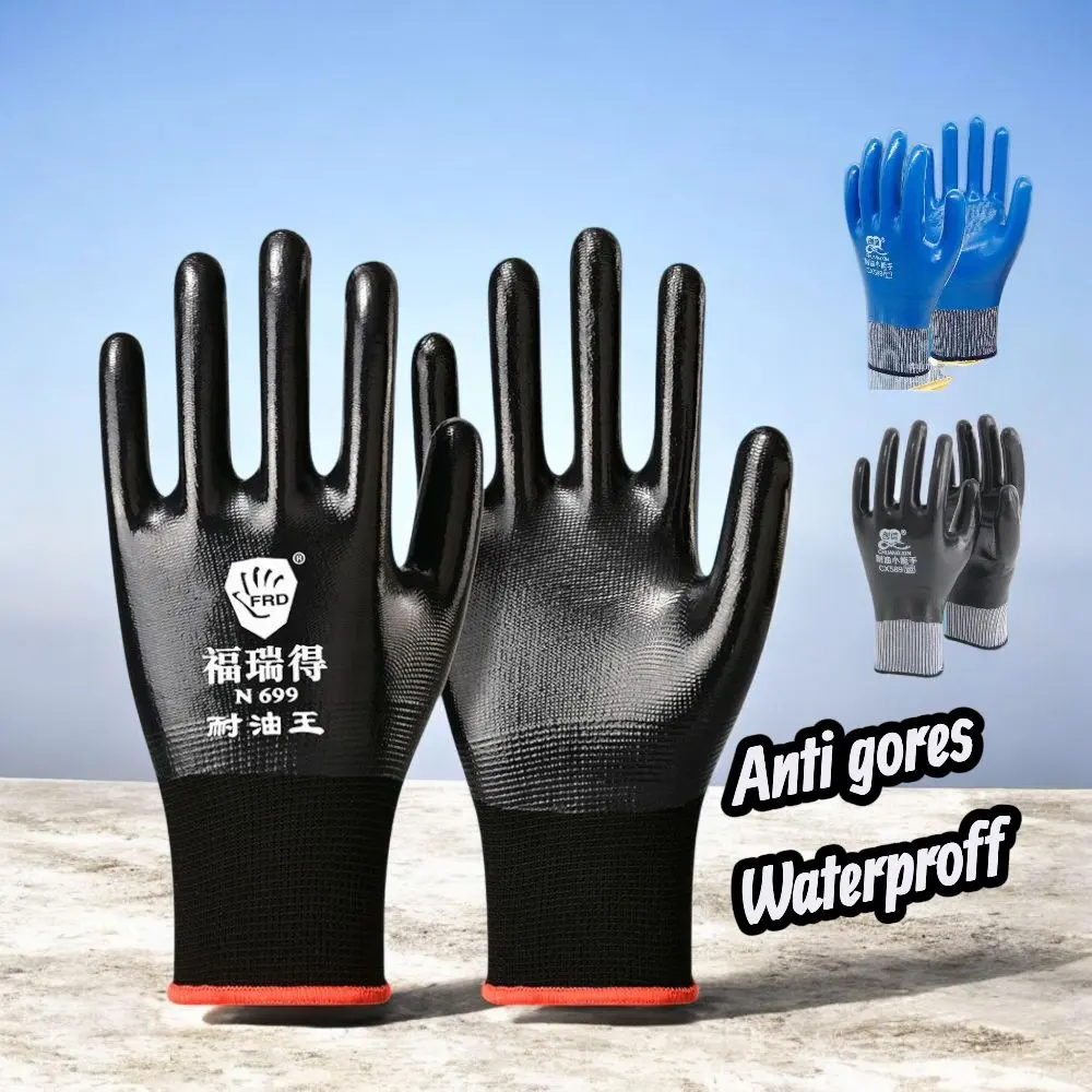 sarung tangan kerja EJ PRO safety pf oil hitam