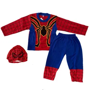 Kostum Ironspider Topeng Kain Anak Laki-Laki Fashion Pesta - Costume Panjang