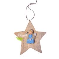 Gambar Hiasan Bintang Kayu dengan Angel | Chistmas Decor dari Daun The Gift Shop Kab. Badung 1 Tokopedia