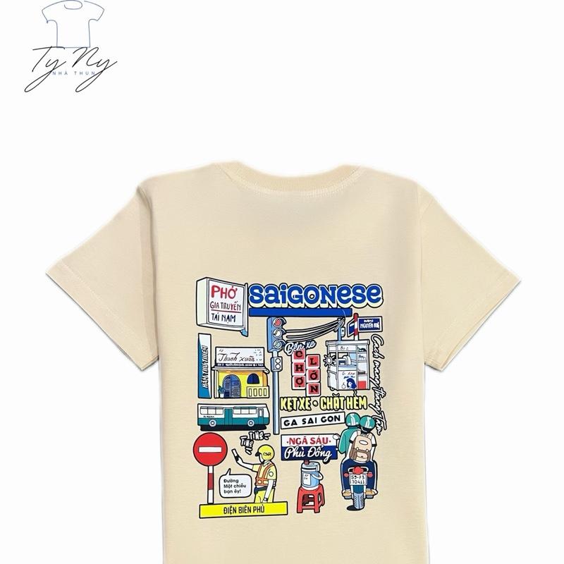 Áo thun trẻ em Saigonese hottrend, hàng loại 1, 100% cotton đẹp đứng form, định lượng vải 230g 1