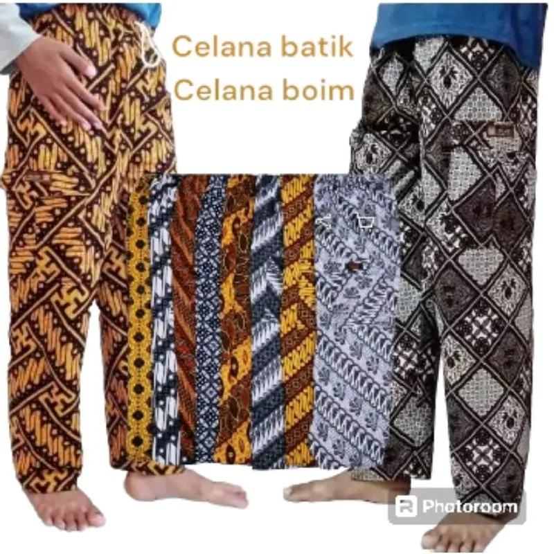 CELANA BATIK PRIA SUPER JUMBO KANTONG KARGO CELANA BOIM M L XL XXL 3XL 4XL 5XL CELANA ADAT BETAWI CELANA SILAT CELANA SANTAI CELANA BATIK NUSANTARA SELENDANG/CUKIN BATIK