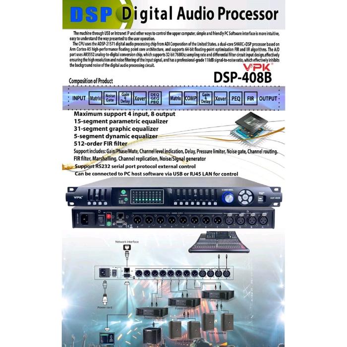 Jual Digital Audio Processor VPK DSP 408B Support 4input 8output ...
