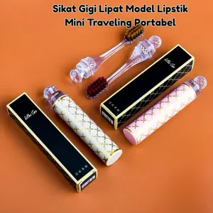Sikat Gigi Lipat Mini Travel Portabel Model Lipstik Sikat Gigi Dewasa Bulu Lembut Toothbrush / Sikat Gigi Travelling SH