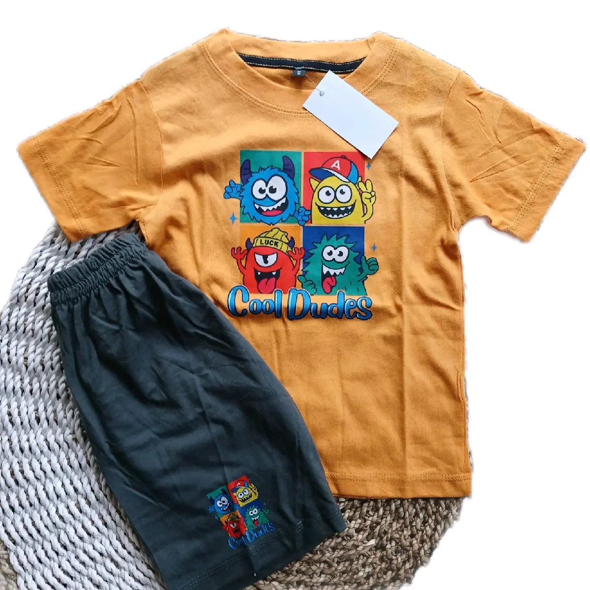 Setelan Baju Anak Celana Pendek Fashion Laki-Laki & Perempuan Usia 1-8 Tahun