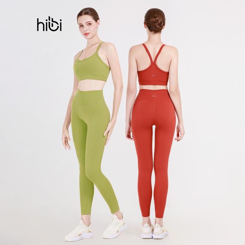 Set Đồ Tập Yoga Gym Hibi Sports H180 Kiểu 2 Dây Ba Lỗ Cổ Tim, Kèm Mút