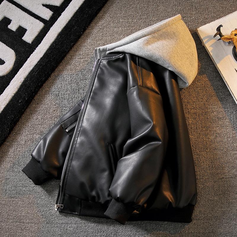  Áo Khoác Da Lót Lông Bé Trai Siêu Ấm Có Nón | Chống Gió – Chống Lạnh | Form Đẹp Sành Điệu | Size 120-170 