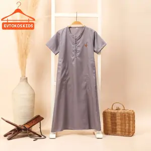 Jubah Anak Laki Laki Premiun 1-12 Tahun Lengan Pendek