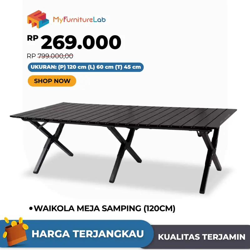 𝐌𝐘𝐅𝐔𝐑𝐍𝐈𝐓𝐔𝐑𝐄𝐋𝐀𝐁 MONIA WAIKOLA Meja Camping / Outdoor 1