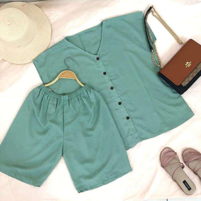 Paula Set Setelan Rayon Polos Busui Adem regular xl 6