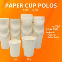 Gambar SEALPAK Paper Cup Kertas Tebal Food Grade | ISI 50 Pcs | 8oz 12oz | Polos - Tanpa Tutup, 12 oz dari SEALPAK Kota Administrasi Jakarta Pusat 1 Tokopedia