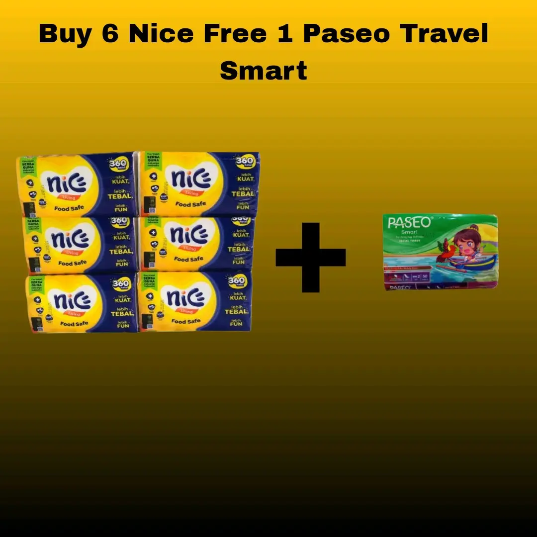 {Tissue Nice 6Pack Free 1 Paseo Smart Travel} Tissue Nice 360Helai