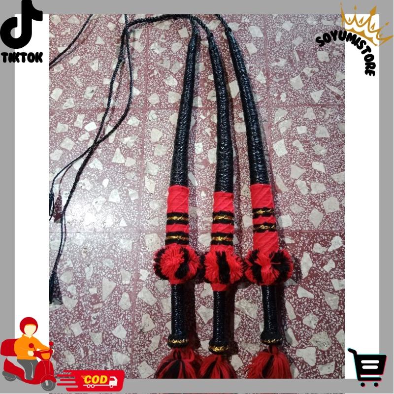 Pecut bopo murah 2 meter, pecut pawang, pecut gambuh, pecut kepang, jaranan, cemeti,pecut murah jaranan/barongan/bantengan/celeng/pecot/pecut budaya jawa SYS 5