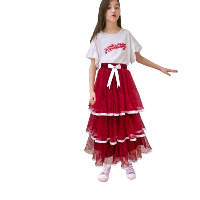 Rok tutu edisi ibu dan anak (bisa beli terpisah) rok tutu merah putih / rok tutu panjang / rok tutu seragam / rok tutu agustus 5