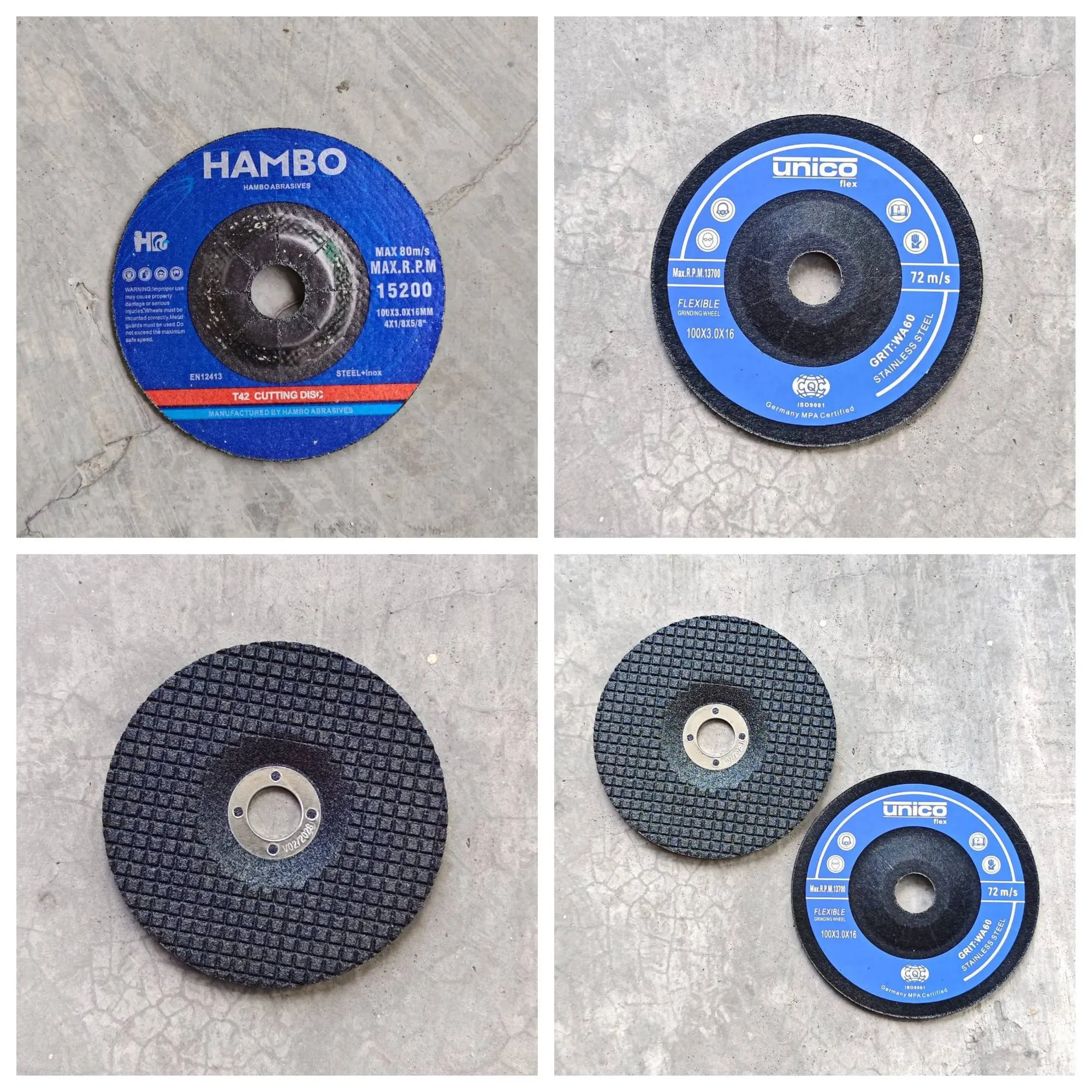 4 Inch Flexible Grinding Wheel WA 60 Batu Gerinda Poles Stainless Steel 100x3x16mm
