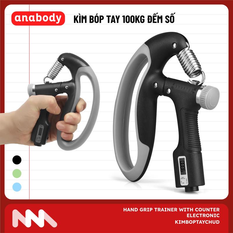  Kìm Bóp Tay Đếm Số Kèm Lò Xo Điều Chỉnh Lực 10 - 100KG Luyện Tập Tay Tập Gym Tập Cơ Tay Đa Năng Tại Nhà 