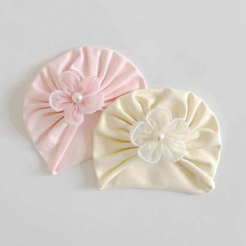  Mũ Turban Cho Em Bé Màu Trơn Có Hoa Mũ Nắp Ca-Pô Cho Trẻ Sơ Sinh Mũ Co Giãn Cho Bé Gái Trẻ Sơ Sinh Mũ Len 