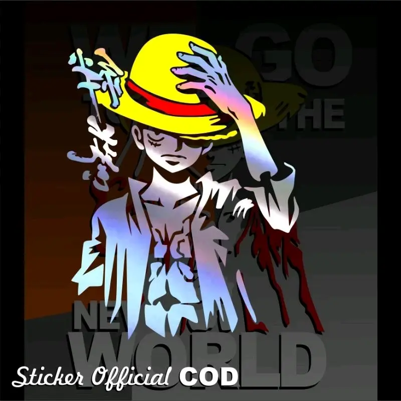 Sticker T19, sticker one piece, siluwet, cutting sticker