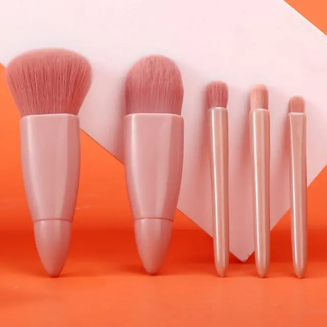 BISA COD K5282 Kuas Cermin 5 in 1 / Brush Make Up  / Set Brush Cermin / Kuas Makeup Cermin 1