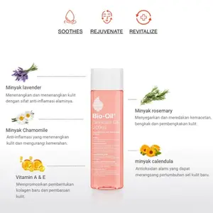 Bio Oil minyak perawatan kulit 200ML/ Bio Gel Dry Skin Gel Penghilang Bekas Luka 200ml/ Stretch Mark