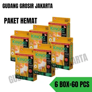 NEW 6 Box isi 60 PCS Kinoki Gold Detox Foot Pads Koyo Penyerap Racun Dalam Tubuh Secara Alami