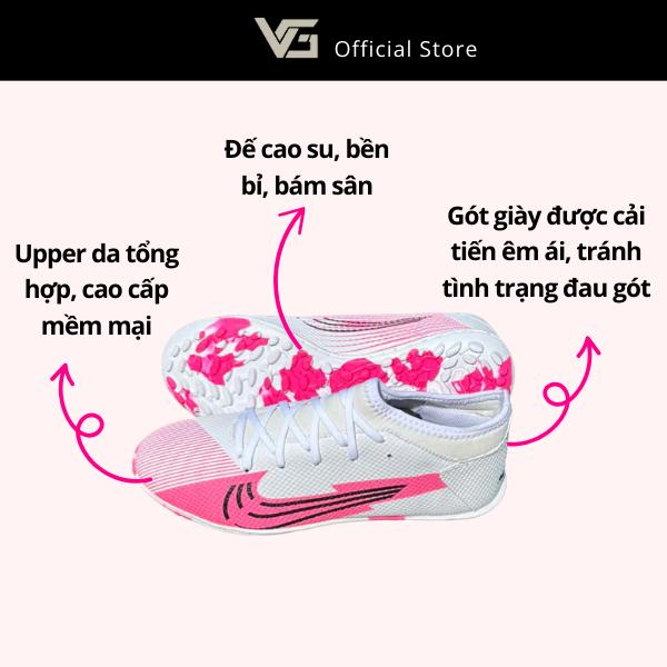 Giày bóng đá Vapor 13 pro VN đế TF, đế đệm Eva êm ái, khâu full đế. 1