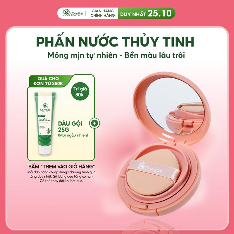 Cushion Phấn Nước Che Khuyết Điểm Trang Điểm Nền Mỏng Mịn Thủy Tinh SPF 35 PA+++ Cỏ Mềm 15gr