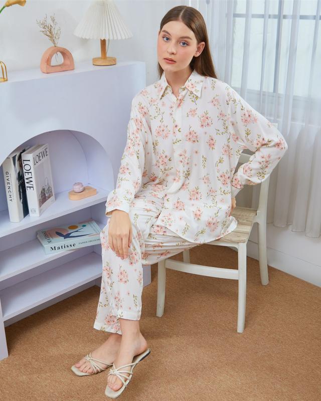 Piyama Kemeja Setelan Panjang Dydlabel Alesya Set Bahan Rayon 7