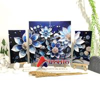 Gambar HIASAN DINDING 3D TEMA BUNGA BLUE ABSTRAK ORNAMEN FLORAL ISI 4 (95 A) KAMAR DEKORASI RUMAH WALL DECOR PAJANGAN DINDING SATU SET BUNGA 3D APOLITO - SET 95 A dari Apolito Kota Malang 3 Tokopedia