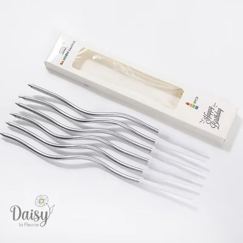 lilin spiral panjang ulang tahun / spiral lilin keriting isi 6pcs PP01