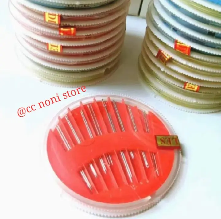 Jarum Jahit Set Jarum Wadah Bundar Stainless Per 16 Pcs tangan super 2