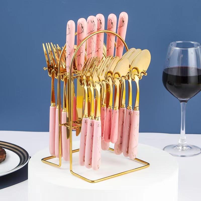 Sendok Garpu Set Sendok Garpu Dan Tempatnya Cutlery Set Sendok Sultan Makan Set Isi 24 Set Gold Marble Bahan Stainless Tebal Rapi Golden Spoon Marble Rak Stainles Souvenir Kado Gift Sendok Garpu Sendok Korea Set stainless Sendok Dan Garpu Set 3