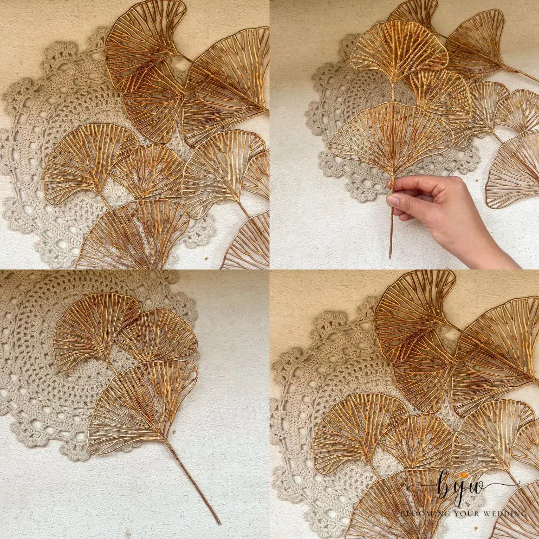 Golden Leaves | Bunga Emas | Properti Foto dekorasi foto wedding keepsake