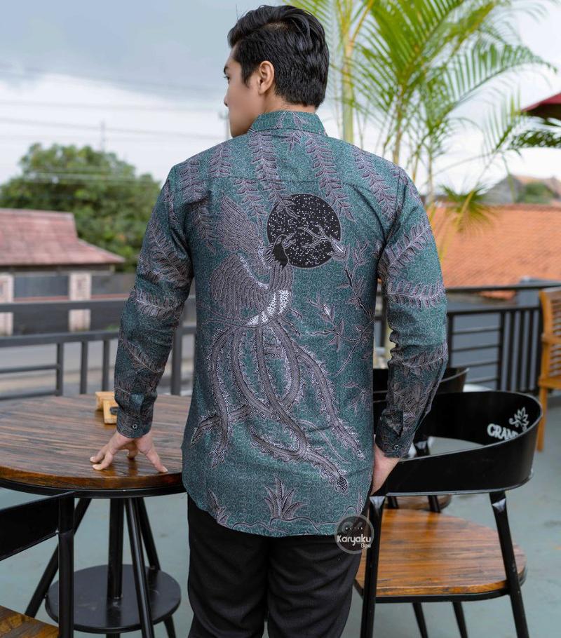 Product Introduction of Baju Kemeja Batik Pria Slimfit Elegant Lengan Panjang Bahan Katun Lembut Nyaman Motif Terbaru Seragam Kerja 5