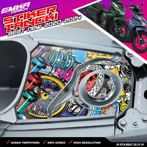 (COD) Stiker Tangki BEAT NEW 2020-2024 Stiker Variasi  Beat Street Beat Deluxe