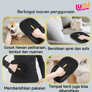 Sarung Tangan Pembersih Bulu Kucing & Anjing – Pet Grooming Glove Anti Rontok